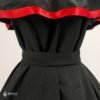 Black Handmade Mexican Dress Set – Red Ribbon Skirt & Blouse Traditional