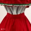 Red Handmade Mexican Dress Set – Tricolor Ribbon Skirt & Blouse Traditional