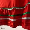 Red Handmade Mexican Dress Set – Tricolor Ribbon Skirt & Blouse Traditional