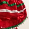 Red Handmade Mexican Dress Set – Tricolor Ribbon Skirt & Blouse Traditional
