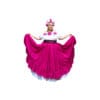 Traditional Mexican Pink Handmade Double Skirt