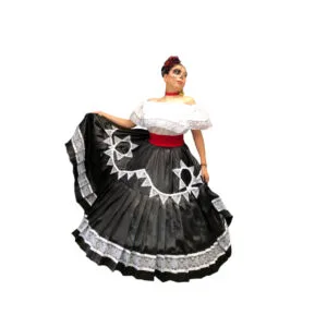 Traditional Mexican Black Skirt Handmade Guelaguetza Style
