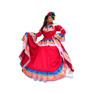 Traditional Jalisco Mexican Red Dress