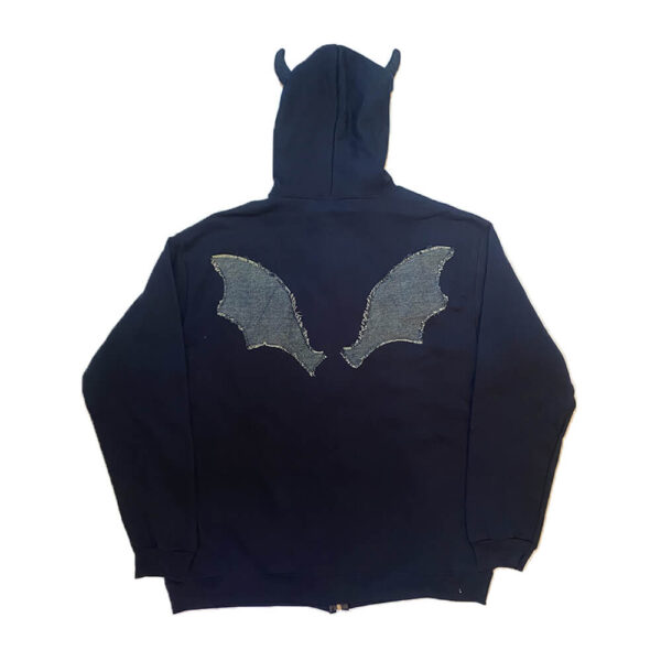 Hoodie with Wing and Horn