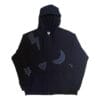 Hoodie with Denim Geometric Figures