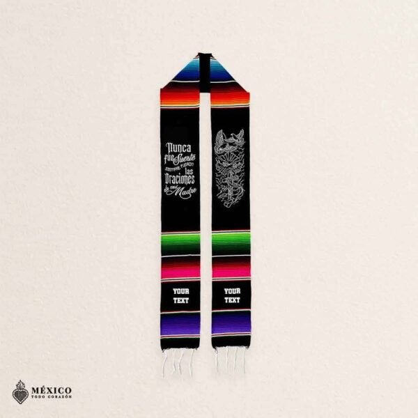 Personalized Mexican Graduation Stole - Nunca Fue Suerte Lettering Design