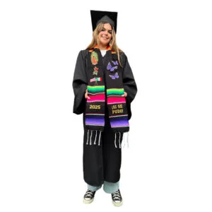 Graduation Stole Virgin Of Guadalupe Butterflies