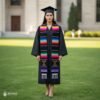 Black Mexican Graduation Stole – Embroidered Class of 2026