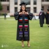 Black Mexican Graduation Stole – Embroidered Class of 2026