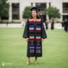 Black Mexican Graduation Stole – Embroidered Class of 2026