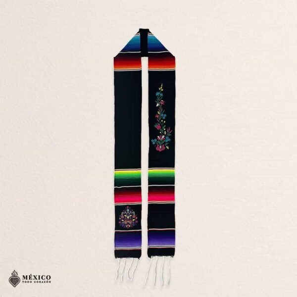 Personalized Floral Graduation Stole - Add Embroidered Text