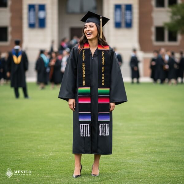 Personalized Mexican Graduation Stole - Class of 2026 and First Generation