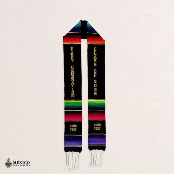 Personalized Mexican Graduation Stole - Class of 2026 and First Generation