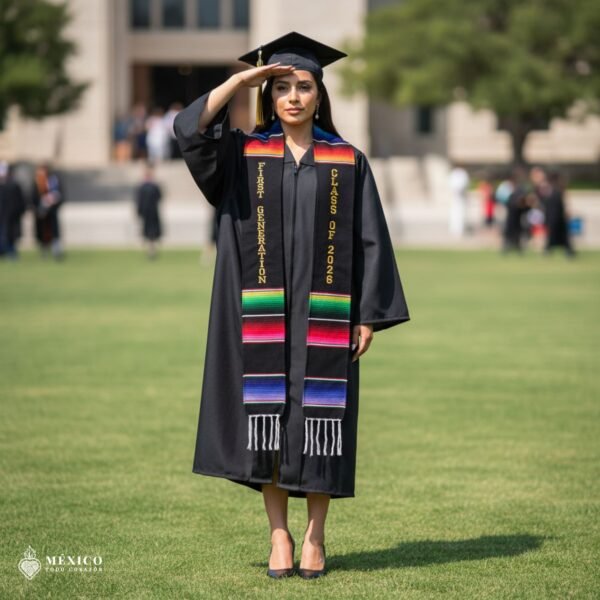 Personalized Mexican Graduation Stole - Class of 2026 and First Generation
