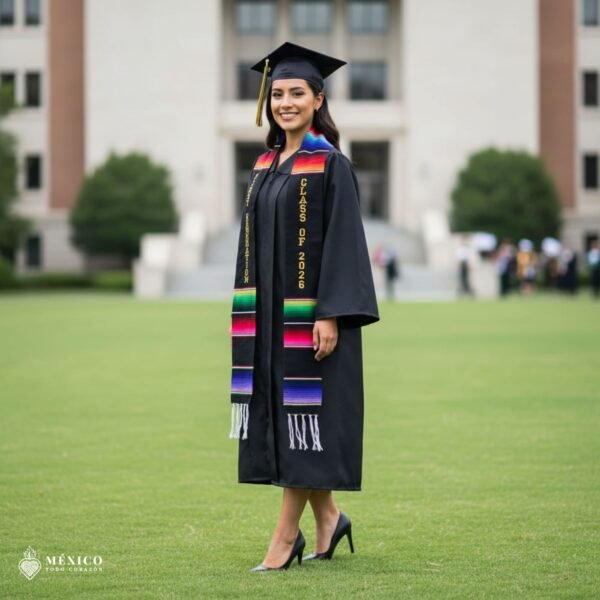 Personalized Mexican Graduation Stole - Class of 2026 and First Generation