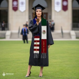 Binational Graduation Sarape Stole - Class of 2026, Mexican American