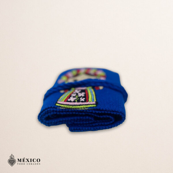Handcrafted Traditional Mexican Doll Embroidered Mexican Waist Belt – Premium Blue Faja | México Todo Corazón