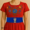 Handcrafted Traditional Mexican Doll Embroidered Mexican Waist Belt – Premium Blue Faja | México Todo Corazón