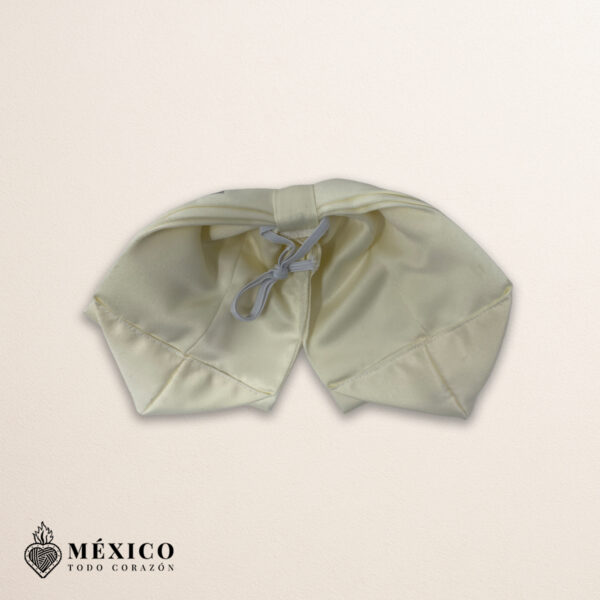 Beige Mexican Charro Moño with Silver Horse Embroidery | Traditional Mariachi Bow Tie for Fiestas, Cultural Events | México Todo Corazón