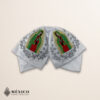 White Mexican Charro Moño with Virgen de Guadalupe Embroidery | Mariachi Bow Tie for Fiestas or Cultural Events | México Todo Corazón