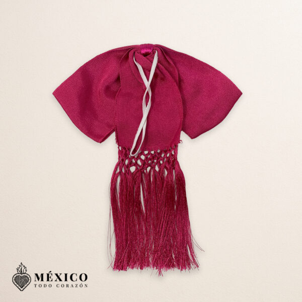 Fuchsia Mexican Charro Moño with Decorative Fringe | Fiesta Bow Ties for Folkloric Dances or Mexican Heritage Events| México Todo Corazón