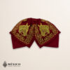 Wine Red Mexican Charro Moño with Gold Horse Embroidery | Mariachi Bow Tie for Fiestas or Cultural Events | México Todo Corazón