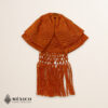 Orange Mexican Charro Moño with Decorative Fringe | Fiesta Bow Tie for Folkloric Events or Mexican Celebrations | México Todo Corazón