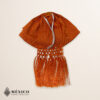 Orange Mexican Charro Moño with Decorative Fringe | Fiesta Bow Tie for Folkloric Events or Mexican Celebrations | México Todo Corazón