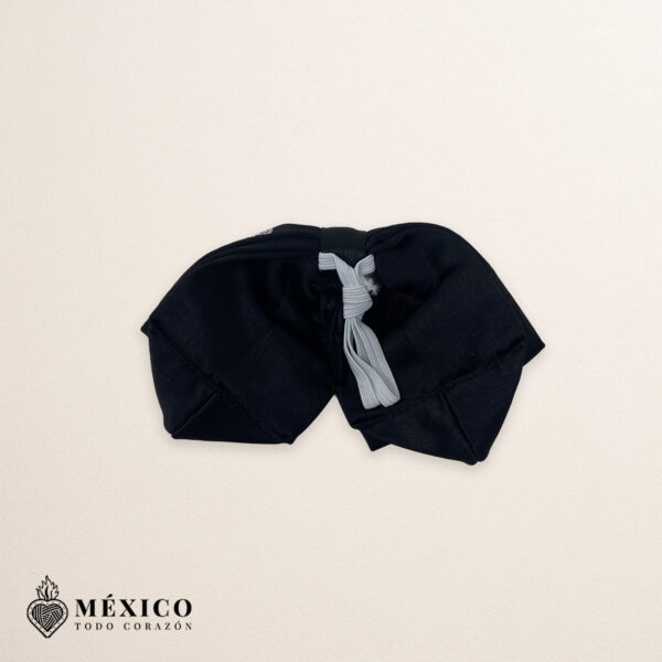 Black Mexican Charro Moño with Silver Embroidery – Kid Size | Bowtie for Children’s Fiestas, Rodeos or Cultural Events | México Todo Corazón