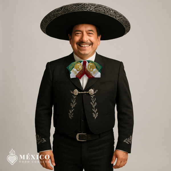 Traditional Mariachi With Tricolor Bow Tie