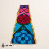 Handwoven Mexican Waist Belt – Premium Faja Colorful Flowers YellowTies | México Todo Corazón