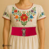 Handcrafted Traditional Mexican Doll Embroidered Mexican Waist Belt – Premium Fucsia Faja | México Todo Corazón
