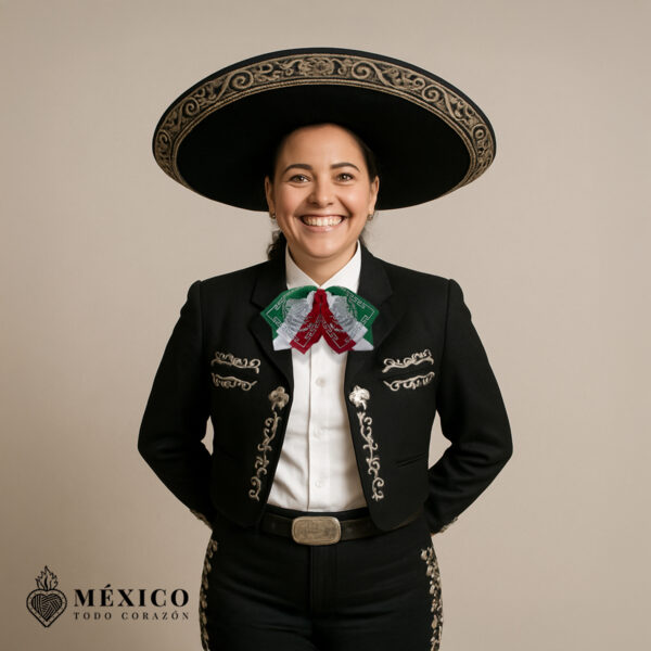 Traditional Mariachi With Tricolor Bow Tie
