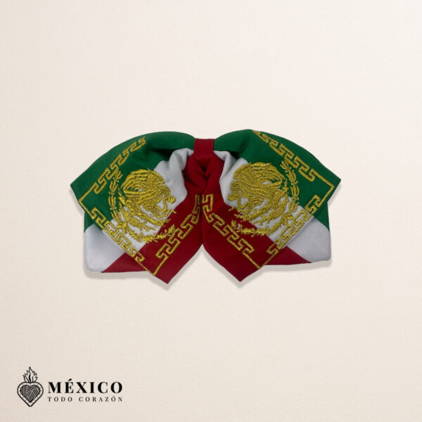 Small Tricolor Bow Tie with gold Eagle