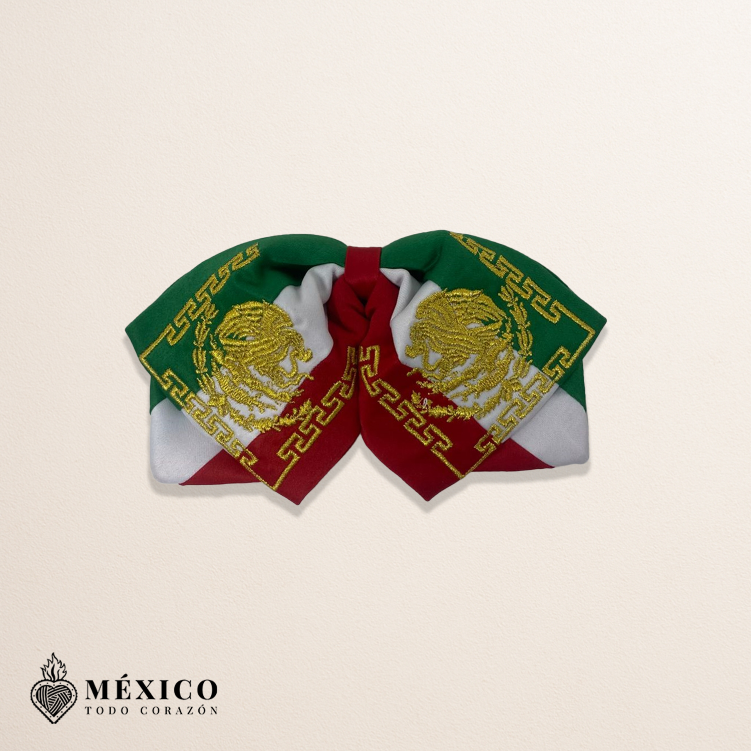 Small Tricolor Bow Tie with gold Eagle