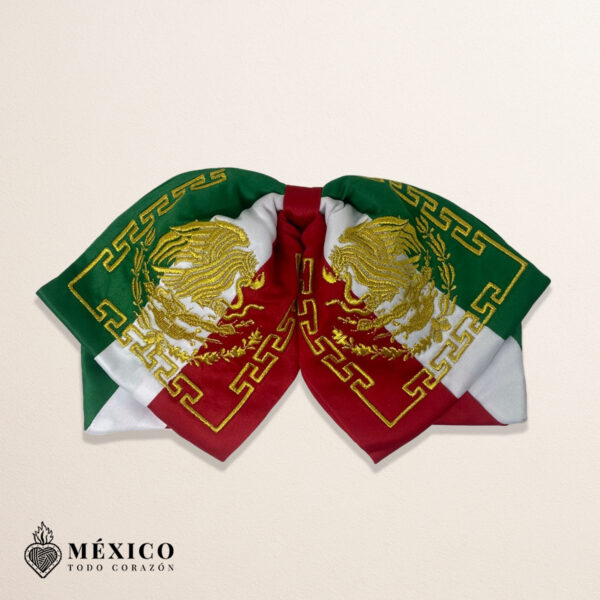 Big Tricolor Bow Tie with Gold Eagle