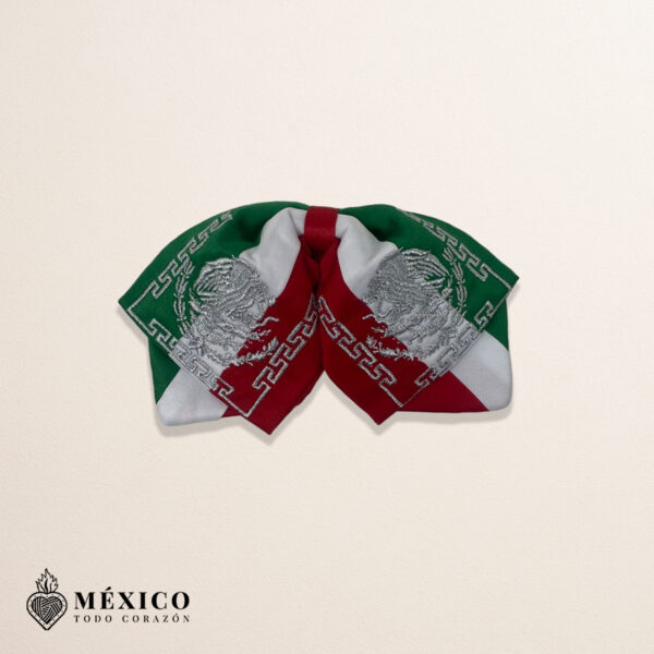 Small Tricolor Bow Tie with Silver Eagle