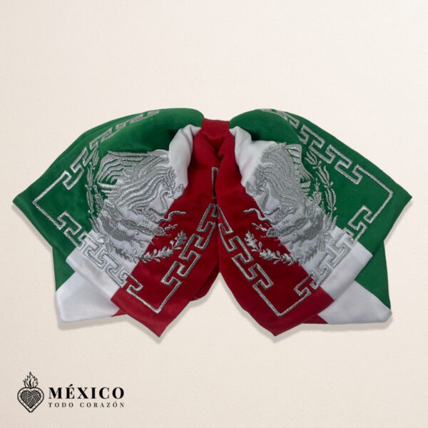 Big Tricolor Bow Tie with Silver Eagle