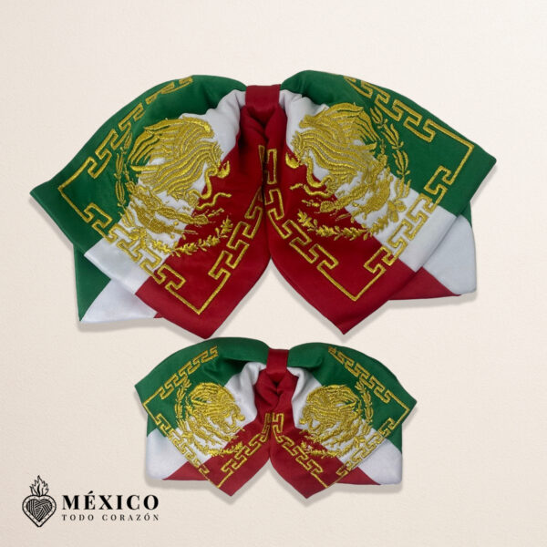 Pack Tricolor Bow Ties with Gold Eagle