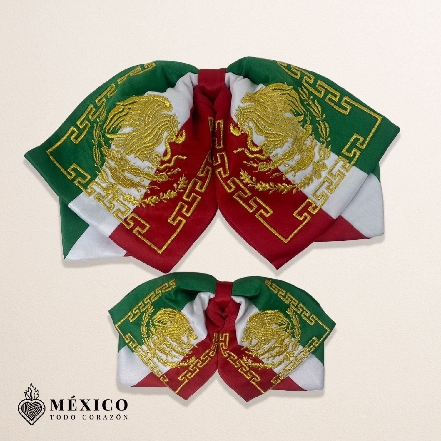 Pack Tricolor Bow Ties with Gold Eagle