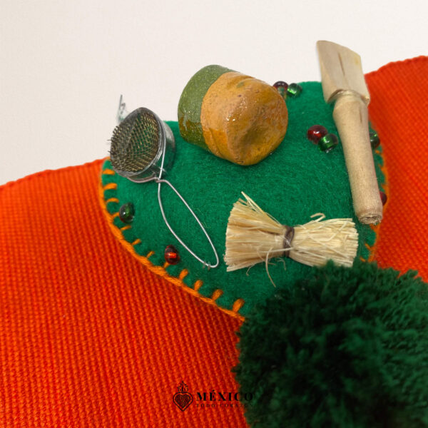 Artisan Mexican Waist Belt Mexican Green Heart Embellishment México Todo Corazón