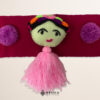Fuchsia Artisan Mexican Waist Belt – Doll Embellishment in Multicolor Pom-Poms