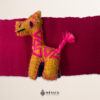 Fuchsia Artisan Mexican Waist Belt - Giraffe Embellishment in Colorful Felt