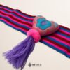 Multicolor Artisan Mexican Waist Belt – Heart Embellishment in Pink Felt
