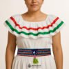 Multicolor Mexican Waist Belt – Heart Pom-Pom Embellishment