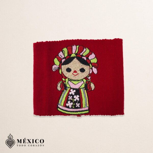 Handcrafted Traditional Mexican Doll Embroidered Mexican Waist Belt – Premium Red Faja | México Todo Corazón
