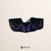 Handcrafted Full Purple Butterflies Embroidered Mexican Waist Belt – Premium Black Faja | México Todo Corazón
