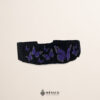 Handcrafted Full Purple Butterflies Embroidered Mexican Waist Belt – Premium Black Faja | México Todo Corazón