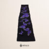 Handcrafted Full Purple Butterflies Embroidered Mexican Waist Belt – Premium Black Faja | México Todo Corazón