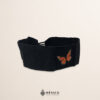 Handcrafted Orange Butterfly Embroidered Mexican Waist Belt – Premium Black Faja | México Todo Corazón